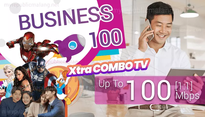 Paket Internet MyRepublic BUSINESS 100 addon TV