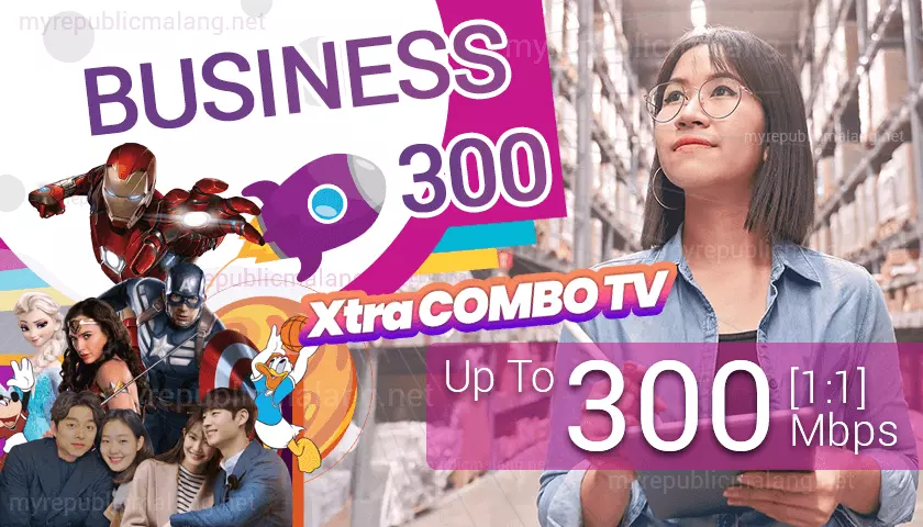Paket Internet MyRepublic BUSINESS 300 addon TV