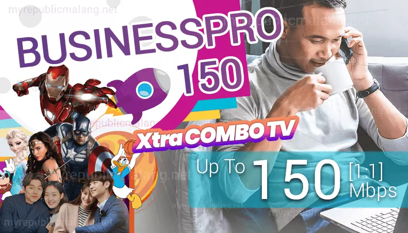 Paket Internet MyRepublic BUSINESSPRO 150 addon TV
