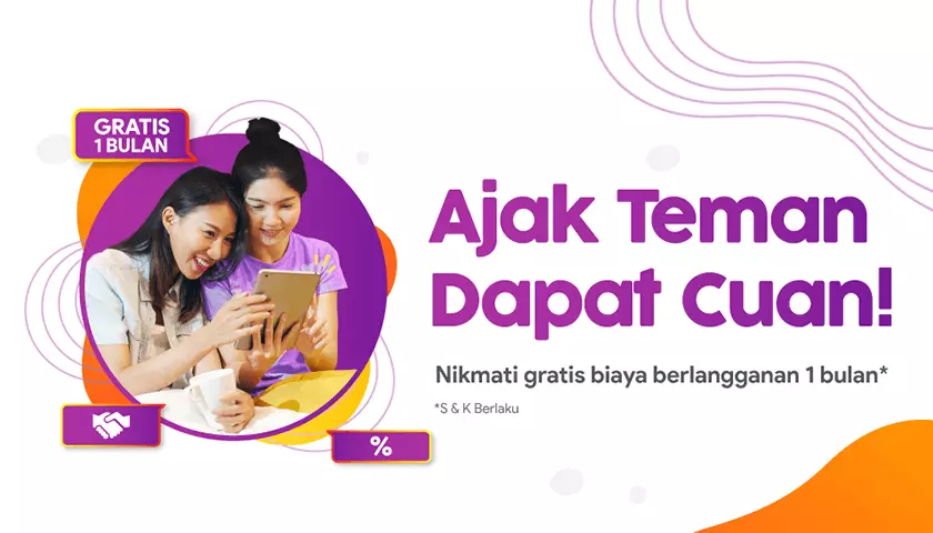 Promo Gratis 1 bulan dengan member get member