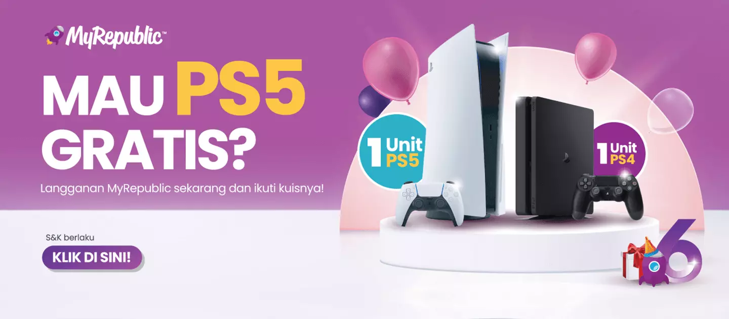 Dapatkan PS5 dan PS4 dengan berlangganan MyRepublic Malang